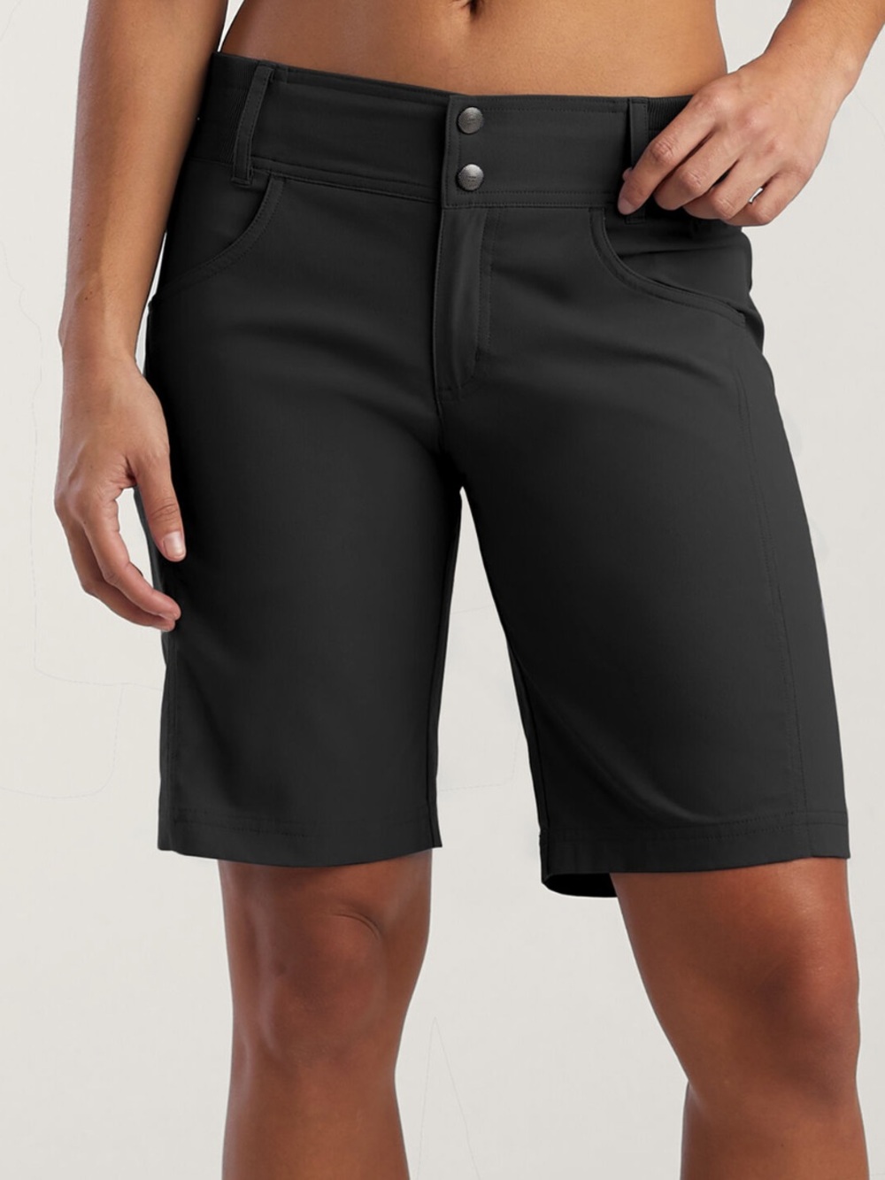 Title Nine Women's Clamber 2.0 Black Hiking Shorts 10" Size 10